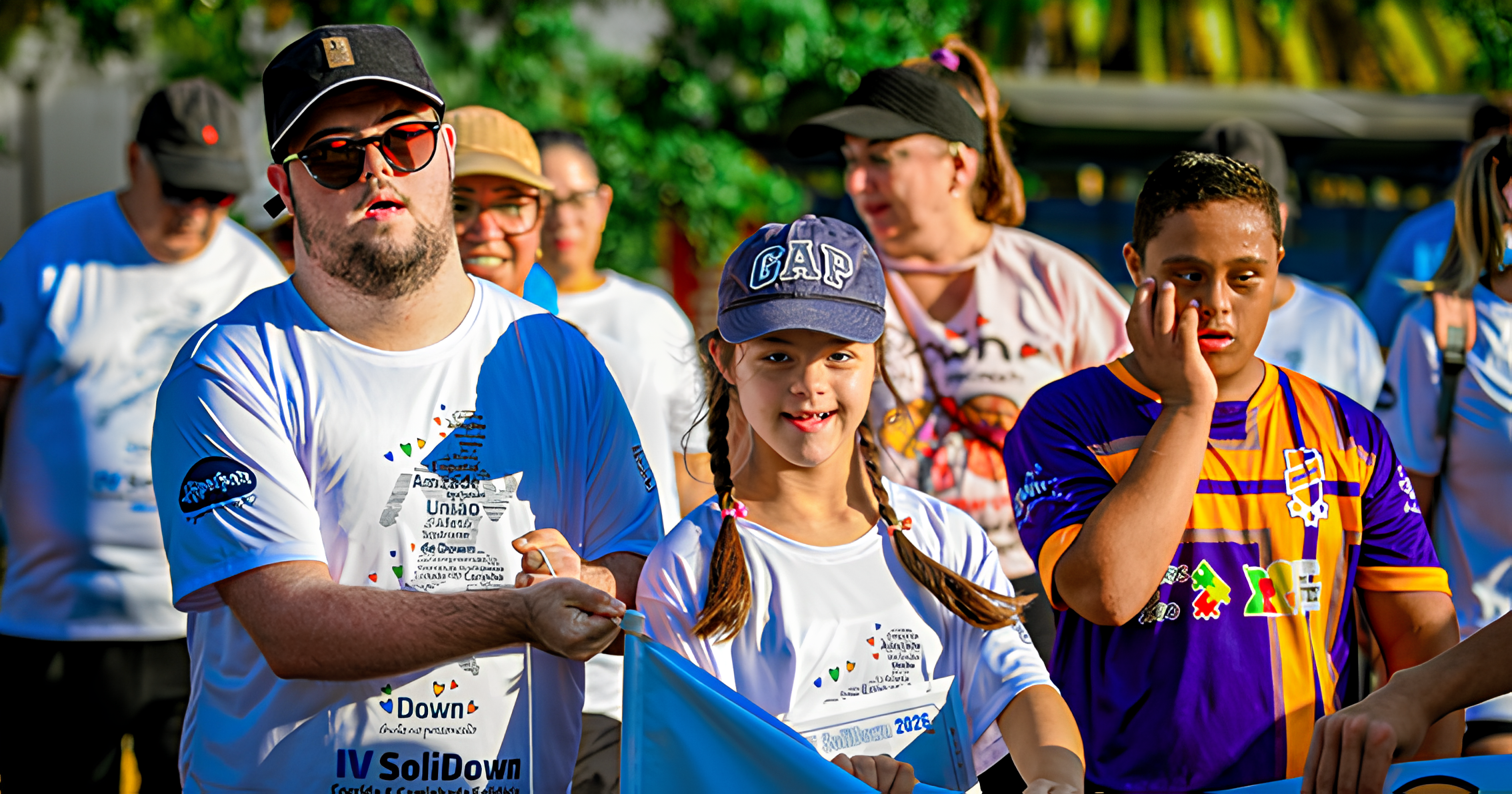 Famílias e participantes da Downchute